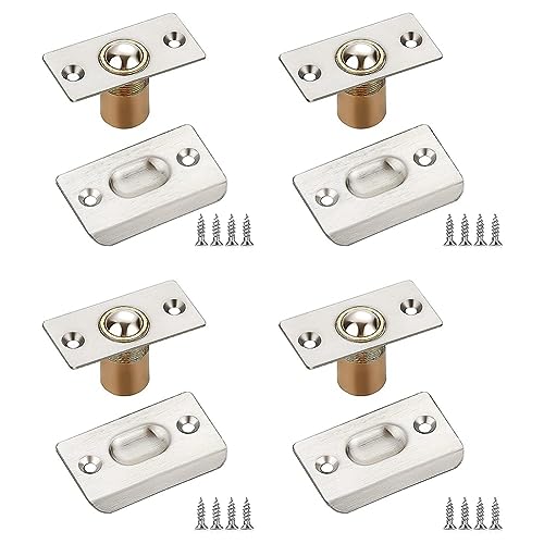 Asyduey 4-Teilige Türkugelschnäpper für Innentüren, Doppelt Verstellbarer Kugellagerschnäpper, Silber von Asyduey
