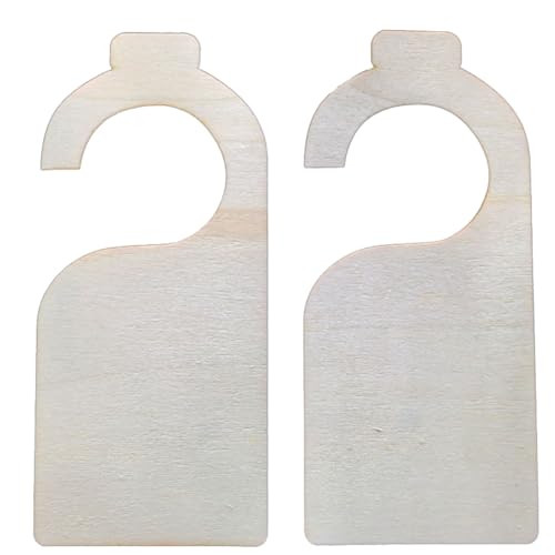 Asyduey 40 Stück Unbehandeltes -Türschild, Aufhänger, Plakette, DIY-Bastelprojekt, Nachrichten, Notizen, Memoboard, Türklinkenschild von Asyduey