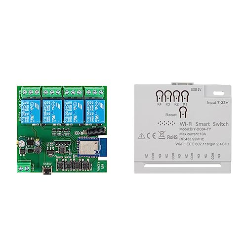 Asyduey 4CH Tuya WiFi Schalter DIY Timer 7-32V 5V 2,4G WiFi Hausautomation für IFTT Home Asyduey 4CH Tuya WiFi Schalter DIY Timer 7-32V 5V 2,4G WiFi Hausautomation für IFTT Home von Asyduey