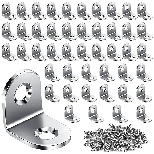 Asyduey 50PCS Schwere Pflicht Kleine Konsolen Edelstahl Rechteck Konsolen 90 Grad Konsolen L-Konsolen Eckstrebe Asyduey 50PCS Schwere Pflicht Kleine Konsolen Edelstahl Rechteck Konsolen 90 Grad Konsolen L-Konsolen Eckstrebe von Asyduey