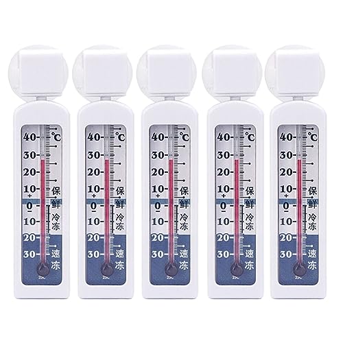 Asyduey 5er-Pack Kühlschrank-Gefrierschrank-Thermometer, Kühlschrank-Kühltemperaturanzeige, Monitor für Den Heimgebrauch -30℃-40℃ Asyduey 5er-Pack Kühlschrank-Gefrierschrank-Thermometer, Kühlschrank-Kühltemperaturanzeige, Monitor für Den Heimgebrauch -30℃-40℃ von Asyduey
