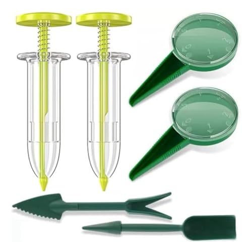Asyduey 6-Teiliges Mini-Saatstreuer-Set, Saatgut-Pflanzwerkzeug mit Manuellem Pflanzholz und Widger, für Gartensaat von Asyduey