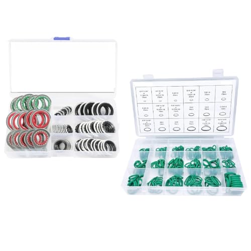 Asyduey 60 Stück Dichtungssatz für Klimaanlagen in 9 Größen, 270 Stück Dichtungsringe Aus Gummi in 18 Größen Asyduey 60 Stück Dichtungssatz für Klimaanlagen in 9 Größen, 270 Stück Dichtungsringe Aus Gummi in 18 Größen von Asyduey