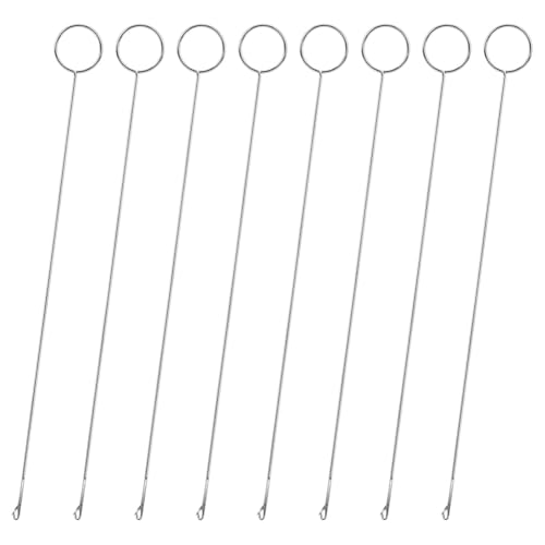 Asyduey 8-Teiliges Nähwerkzeug zum Wenden Von Schlaufen, Haken, Schlaufenwender, Nähwerkzeug, Nadelhaken mit Riegel, Häkel-Nähzubehör von Asyduey