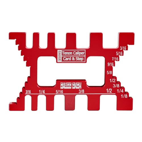 Asyduey Aluminium-Schwalbenschwanzlehre, Präzisions-Zapfenlehre, Zapfenmessschieber, Tischkreissäge, Tiefenmesser, Höhenmessung, Rot von Asyduey