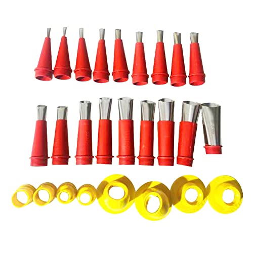 Asyduey Caulking Finisher Kit 18 StüCk Edelstahl-Caulking-DüSenapplikatoren mit 8 Verbindungsbasen für die BadezimmerküChe von Asyduey