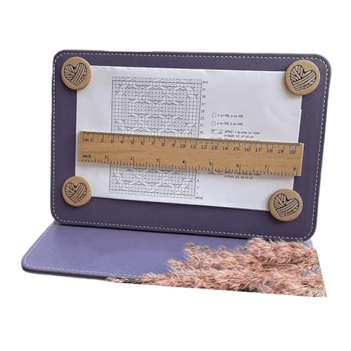 Asyduey Charthalter Strickwerkzeug, Strickwerkzeugzubehör Charthalter, Strickmusterhalter, Häkelmusterhalter Lila von Asyduey