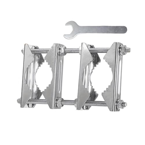 Asyduey Doppelantennenmastklemme V-Kieferblock Terrassen-Sonnenschirmhalterung Schwere Pflichtmast-Zu-Mast-Antennenmastklemme von Asyduey