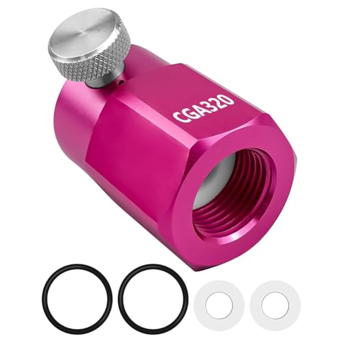Asyduey Ersatzadapter Quick Connect Rosa, Tankanschluss-Kit für Standard Large CGA320 von Asyduey