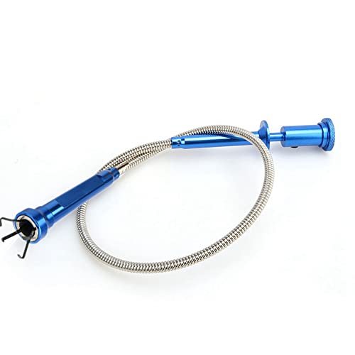 Asyduey Flexibler Aufnahmemagnet Teleskopstange mit Licht mit Magnetischer Aufnahme 4-Klauen-LED-Licht Magnetischer Langer Federpicker Autoreparaturfänger Toilettengerät Kanalisationsaufnahmewerkzeug von Asyduey