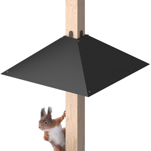 Asyduey Metall-Eichhörnchen-Baffle für Pfosten, Eichhörnchensichere Leitbleche für Vogelfutterstangen, Outdoor-Eichhörnchenschutz für Holzstange von Asyduey