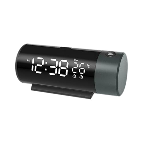 Asyduey Projektionswecker Digitaluhr USB Aufladbare Elektronische Uhr mit 180° Drehbarem Projektor 4-Stufiger Helligkeitsdimmer von Asyduey