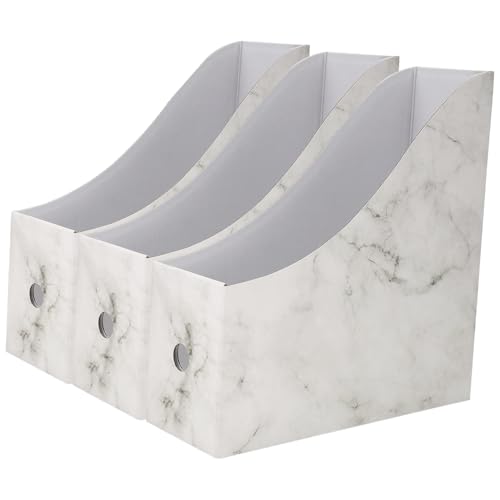 Asyduey Robuster Pappmagazinhalter Wasserdichter Magazin-Aufbewahrungsbox BüCherregale Schreibtisch-Aktenhalter Organizer von Asyduey