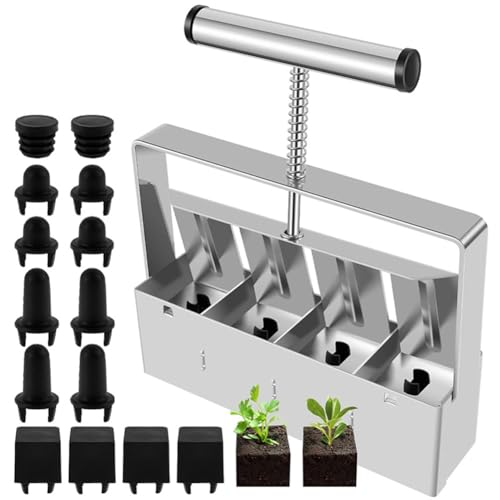 Asyduey Soil Blocker Handheld-Bodenblockierungswerkzeug Handheld-Sämlings-Inkubator mit Saatstift für Den Samenstart, Garten Asyduey Soil Blocker Handheld-Bodenblockierungswerkzeug Handheld-Sämlings-Inkubator mit Saatstift für Den Samenstart, Garten von Asyduey
