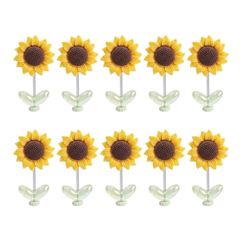 Asyduey Sonnenblumen-Autodekorationen, Auto-Frühlingsdekorationen, Niedliche Blumen-Auto-Innendekorationszubehör von Asyduey