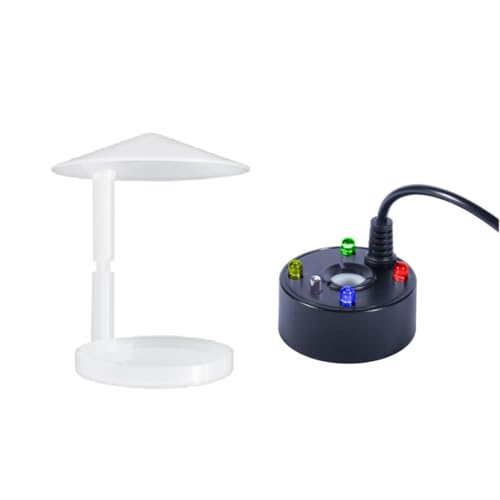 Asyduey USB 4 LED Ultraschall- mit Spritzschutz, Zimmerbrunnen, Wasserspiel, Tragbarer Reptilien-Nebelgerät, Luftbefeuchter von Asyduey