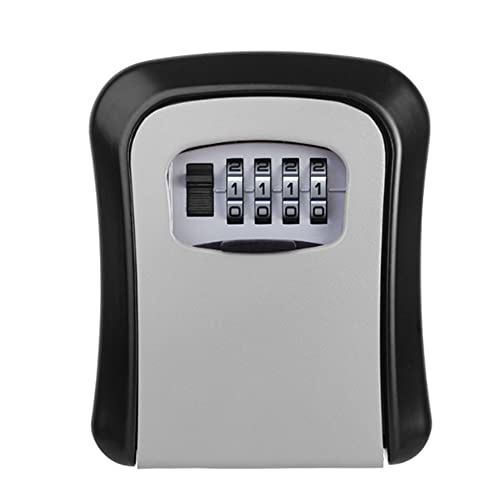 Asyduey Wandmontierter SchlüSselkasten mit 4-Stelligem Passwort-Code, Sicherheitsschloss für Zuhause, BüRo, SchlüSseltresor, Geheimaufbewahrungsbox-Organizer von Asyduey