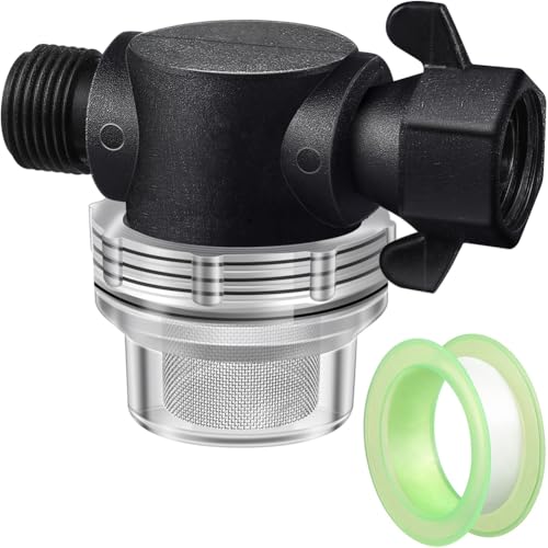 Asyduey Wasserpumpen-Siebfilter, Kompatibel mit Überwurfmutter 255-315, 1/2 Anschlussstück mit Edelstahlsieb Asyduey Wasserpumpen-Siebfilter, Kompatibel mit Überwurfmutter 255-315, 1/2 Anschlussstück mit Edelstahlsieb von Asyduey