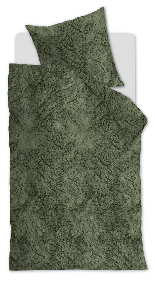 At Home by Beddinghouse Bettwäsche Feel Warm_Green_DE_UV_135x200 1 Bettbezug, 1 Kissenbezug 135 x 200 cm, 2 teilig, Bettbezug Kopfkissenbezug Set kuschelig weich hochwertig von At Home by Beddinghouse