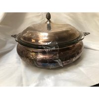 Vintage Sheffield Silber #1128 Servierschale Mit Deckel & Pyrex Schale Vintage Sheffield Silber #1128 Servierschale Mit Deckel & Pyrex Schale von AtDejaVuCollectibles