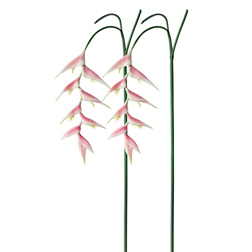 AtHomeYuyue Künstliche Heliconia-Paradiesvogel-Pflanze, künstliche tropische Blumen für Hochzeit, Zuhause, Büro, Dekoration, 2 Stück, 88,9 cm (Hellrosa, groß) von AtHomeYuyue