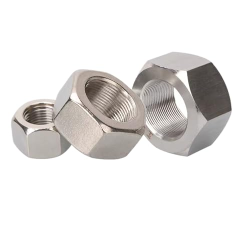 1 STK-10 STK Sechskantmutter mit Linksgewinde und Feingewinde, M8 M10 M12 ~ M42 M48 304 Edelstahl Sechskantmuttern mit umgekehrtem Gewinde, Linkszahnmuttern,(M30*25 * 45 * 1.5(1pcs)) von AtZOtOYZJ