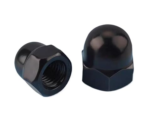 Eichelhutmuttern, Sechskant-Hutmuttern, 20 stücke edelstahl Schwarze Hutmutter M3/M4/M5/M6/M8/M10/M12/M20 Hutmutter Abdeckkappenmuttern(M16(2PCS)) von AtZOtOYZJ