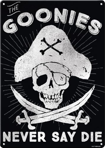 Ata-Boy Goonies Never Say Die Metallschild, Größe 29,2 x 21 cm von Ata-Boy