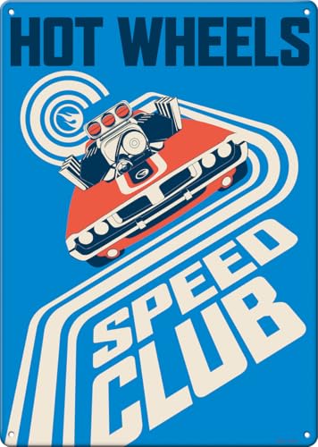 Ata-Boy Hot Wheels Speed Club Metallschild, Größe 29,2 x 21 cm Ata-Boy Hot Wheels Speed Club Metallschild, Größe 29,2 x 21 cm von Ata-Boy