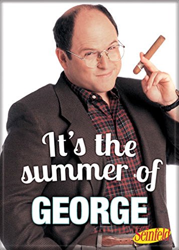 Ata-Boy Seinfeld 'It's the Summer of George' 6,3 x 8,9 cm Magnet für Kühlschränke und Schließfächer von Ata-Boy