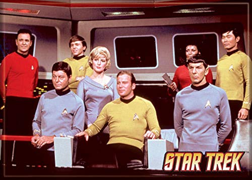 Ata-Boy Star Trek Cast on Bridge 6,3 x 8,9 cm Magnet für Schließfächer und Kühlschränke von Ata-Boy