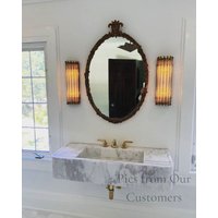 Geriffelte Carrara Marmor Wandhalterung Waschbecken | Benutzerdefinierte Badezimmer Schiff Pulver-Raum-Waschtisch Top von AtaMarbleDesign