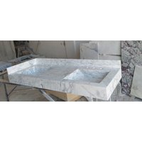 Carrara Marmor Waschbecken | Wandhalterung Schiff Benutzerdefinierte Waschtischplatte Integriertes Arbeitsplatte Aus Carrara Marmor Waschbecken | Wandhalterung Schiff Benutzerdefinierte Waschtischplatte Integriertes Arbeitsplatte Aus von AtaMarbleDesign