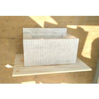 Geriffelte Carrara Marmor Wandhalterung Waschbecken | Benutzerdefinierte Badezimmer Schiff Puderraum Waschtisch Top Mit Aufkantung von AtaMarbleDesign