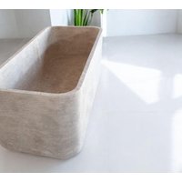 Travertin Badewanne Oval Marmor Stein Hand Geschnitzte von AtaMarbleDesign