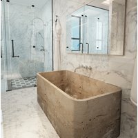 Travertin Badewanne Oval Marmor Stein Hand Geschnitzte von AtaMarbleDesign