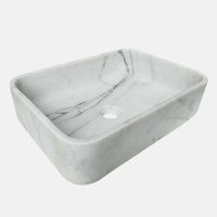Weißes Marmor Waschbecken Badezimmer Pulverraum Custom Vanity Top Order von AtaMarbleDesign