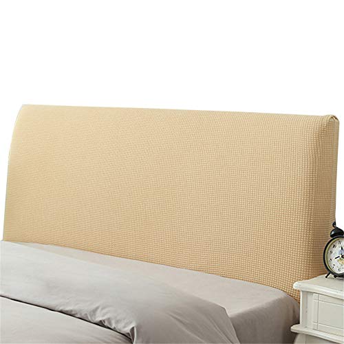 Atack-B Bett Kopfteil Bezug Kopfteil Schutzabdeckung Aus Stretchbett Kopfteil Schonbezug All-Inclusive Staubschutz Bettlehnenabdeckung Kopfteile Nachttischabdeckung (Beige,180cm) von Atack-B