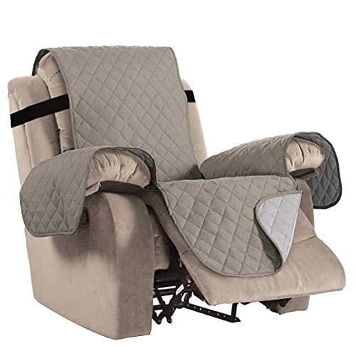 Atack-B Sesselschoner Relaxsessel Sesselauflage Relax, Sofaüberwurf 1 Sitzer Sesselschutz Fernsehsessel Schutzbezug, Für Zuhause Mit Kindern Und Haustieren Hund (Khaki,Klein) von Atack-B