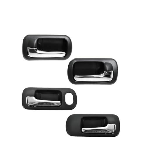 Atambvemw Auto Innentürgriffe Für Civic Für Sedan 2001-2005 Set Innen Innen Türgriff Schwarz Chrom 72160S5AA21 72120S5AC01 72660S5NC01 72620S5NC01 Auto-Innengriff von Atambvemw