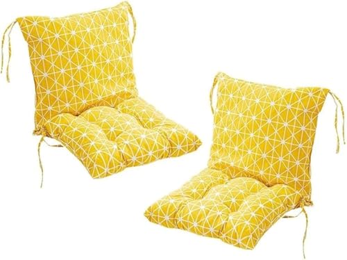 2er Set Gartenstuhlkissen mit Rückenkissen Outdoor Stuhlkissen Gartenstuhlkissen 40 x 80 x 7 cm Hochlehnenkissen Stuhlkissen für draußen und drinnen von Ataoyus