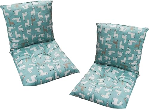 Ataoyus 2er Pack Stuhlkissen Mit Rückenlehne Sitzkissen Rückenpolster Mit Gurtband Niedriglehnenkissen Gartenstuhlkissen 40x80cm Abnehmbares Rückenpolster von Ataoyus