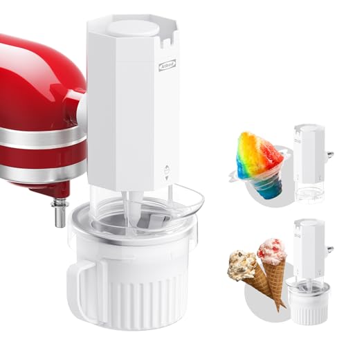 2 in 1 Eismaschine und Rasiereis-Aufsatz für KitchenAid Standmixer, 2 kleine Eisschalen, Schneekegelmaschine mit groben und feinen Klingen, 8 Eisformen 2 in 1 Eismaschine und Rasiereis-Aufsatz für KitchenAid Standmixer, 2 kleine Eisschalen, Schneekegelmaschine mit groben und feinen Klingen, 8 Eisformen von Atbod