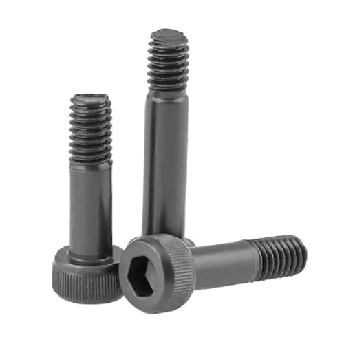 20 Stück Innensechskantschrauben mit Teilgewinde, Halbzahn-Schulterschrauben, vernickelt/schwarz, M2, M2,5, M3, M4, Schwarzes Zink, M2,5 (20 Stück) 16mm von Ateldooly