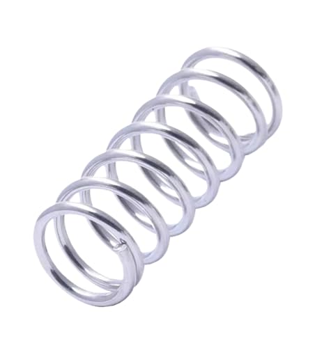 Druckfeder, 10 Stück Edelstahl, 0.6 mm x 6 mm x 80 mm, 0.6 mm Drahtdurchmesser, 6 mm OD, 80 mm Freie Länge von Ateldooly