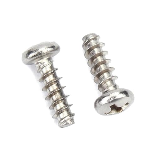 M1,4-M4 Phillips Pan Rundkopf 304 Edelstahl Kreuzschlitz Flachende selbstschneidende Schrauben 50 Stück, 50 Stück, M3x6mm M1,4-M4 Phillips Pan Rundkopf 304 Edelstahl Kreuzschlitz Flachende selbstschneidende Schrauben 50 Stück, 50 Stück, M3x6mm von Ateldooly