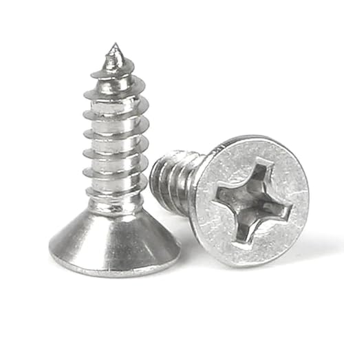 M1-M3 Senkkopfschraube, vernickelt, flache selbstschneidende Kreuzschlitzschrauben, 100 Stück, 100 Stück, M1X3 M1-M3 Senkkopfschraube, vernickelt, flache selbstschneidende Kreuzschlitzschrauben, 100 Stück, 100 Stück, M1X3 von Ateldooly