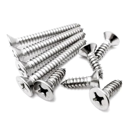 M3,5 M4 M4,2 M5 M6 Kreuzschlitz-Senkkopfschrauben, selbstschneidende Edelstahlschrauben, 20 Stück, 20 Stück, M6x20mm M3,5 M4 M4,2 M5 M6 Kreuzschlitz-Senkkopfschrauben, selbstschneidende Edelstahlschrauben, 20 Stück, 20 Stück, M6x20mm von Ateldooly