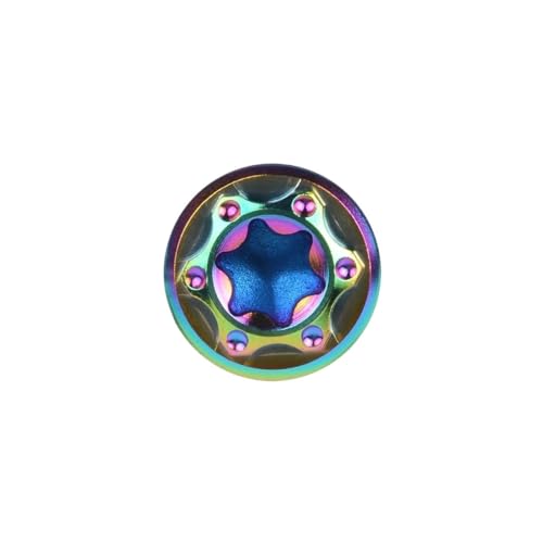 Titan Bolzen M6/M8X10/15/20/25/30/35/40/45/50/55mm Torx Kopf Flansch Schraube Für Motorrad Zubehör 3Pcs, Regenbogen, M6x15mm Titan Bolzen M6/M8X10/15/20/25/30/35/40/45/50/55mm Torx Kopf Flansch Schraube Für Motorrad Zubehör 3Pcs, Regenbogen, M6x15mm von Ateldooly