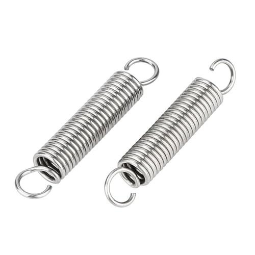 Zugfeder, 1.3mmx10mmx60mm Edelstahl, offene Doppelhaken-Zugfeder, 2 Stück Zugfeder, 1.3mmx10mmx60mm Edelstahl, offene Doppelhaken-Zugfeder, 2 Stück von Ateldooly